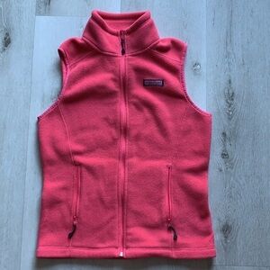 Vineyard Vines Pink Full Zip‎ Fleece Vest Sz XXS